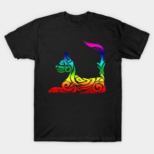 Tribal Design - Rainbow Cat T-Shirt